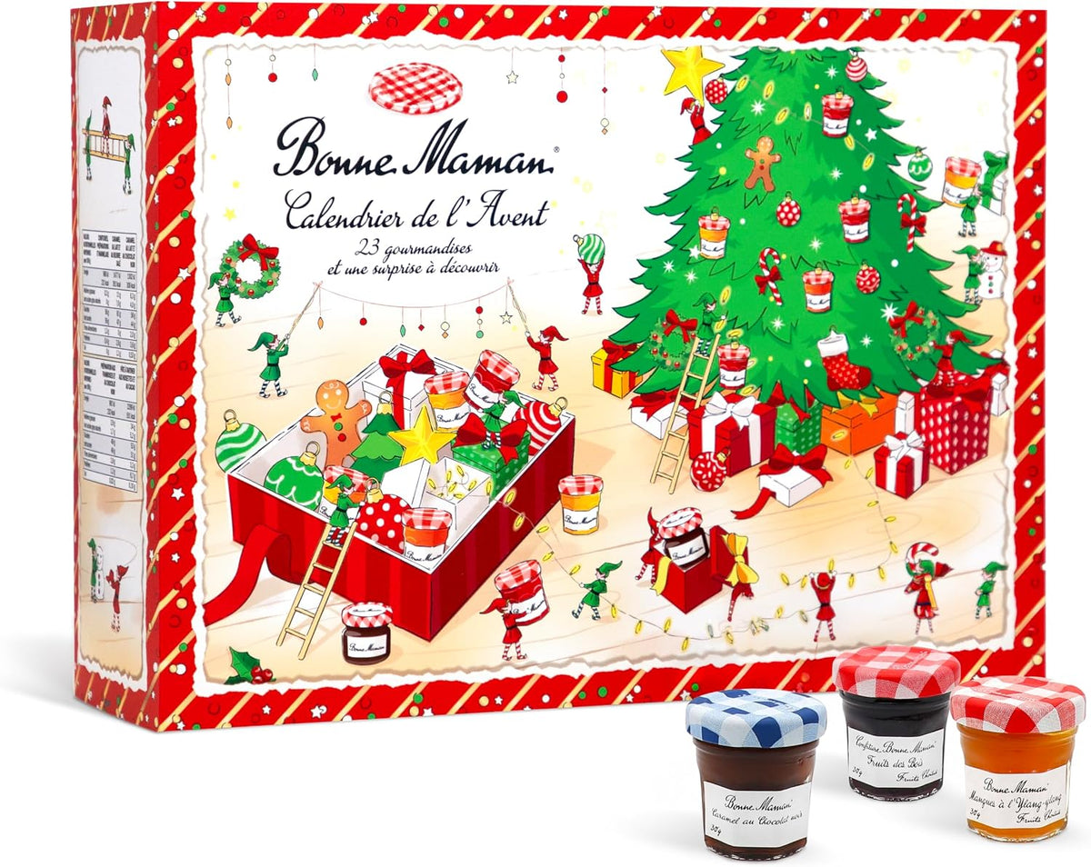 Bonne Maman — Calendrier de l'Avent 2026, 23 tartinables (édition déco Noël)