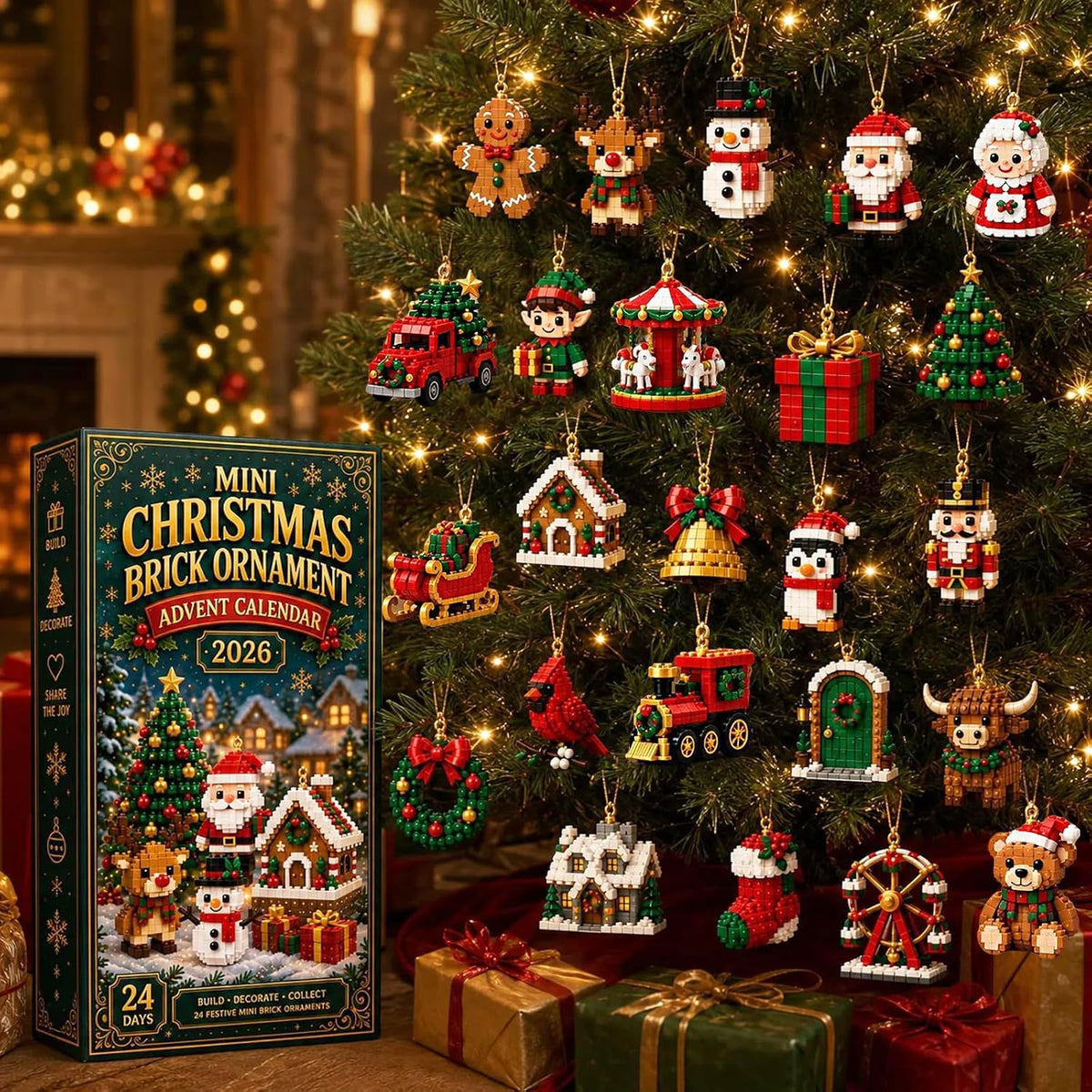 Calendrier de l'Avent briques 3D — 24 mini-constructions de Noël